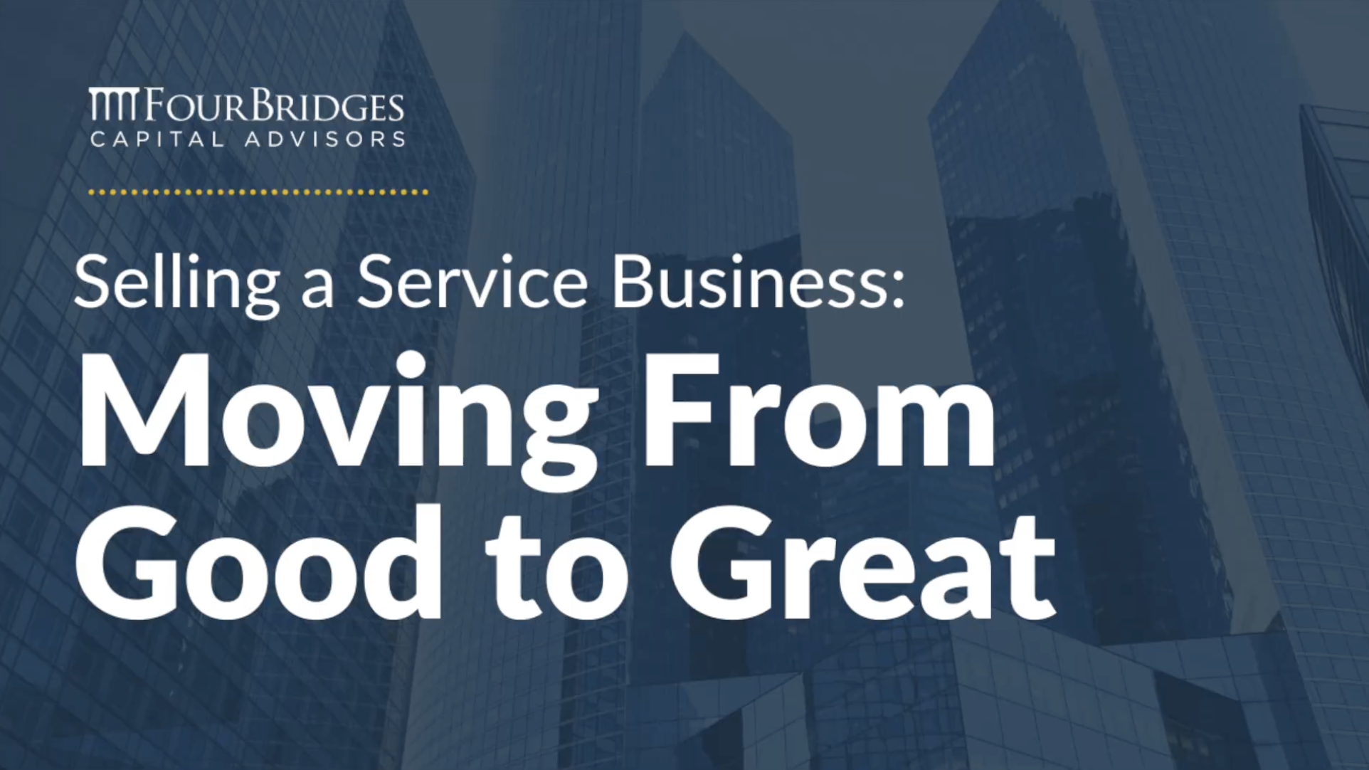 Selling a service business